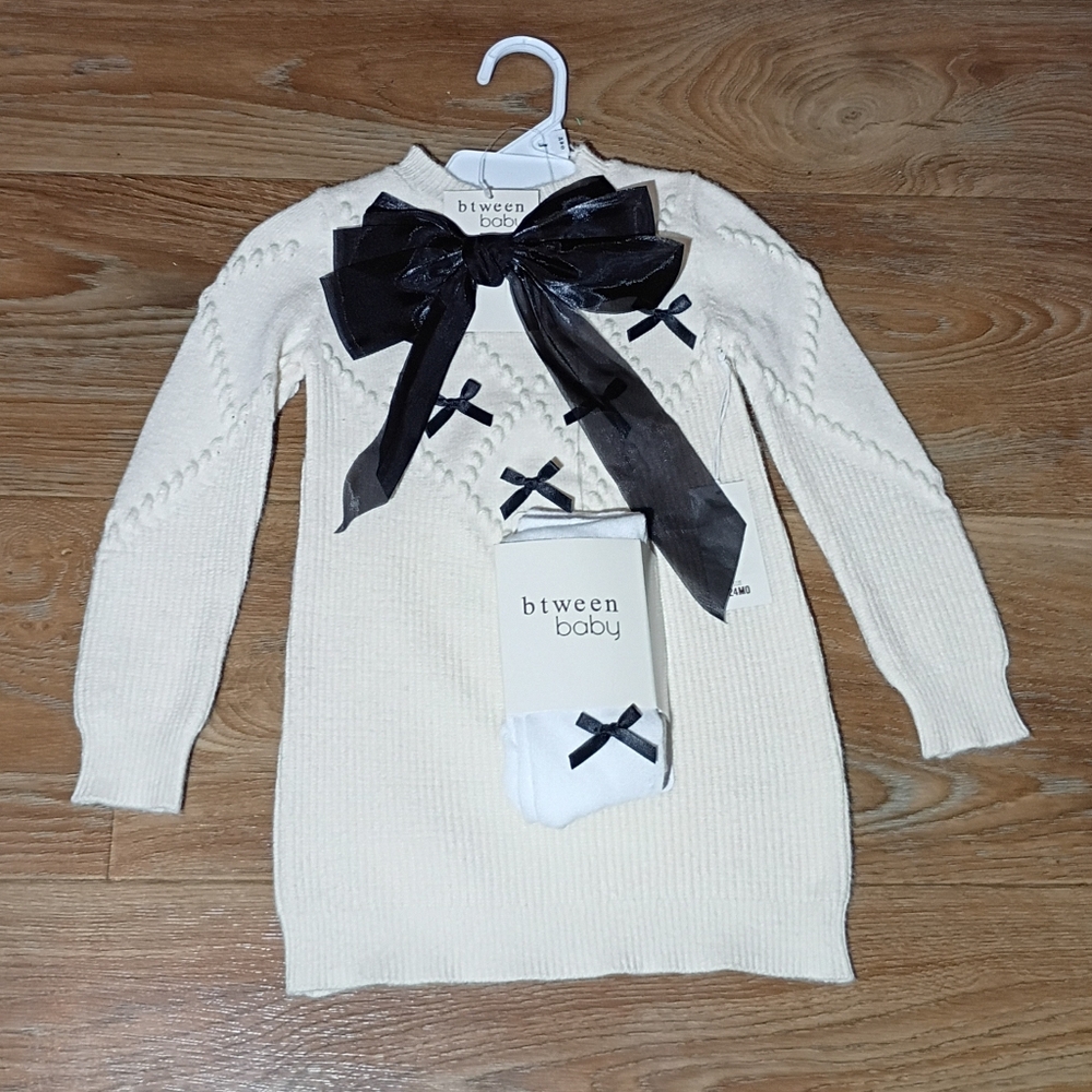 Cream and Black Kids 3 Pieces Matching Set